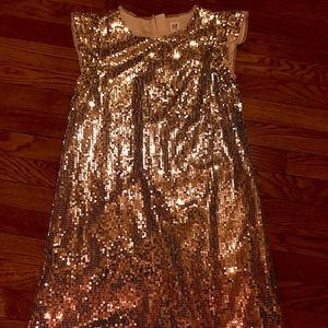 GAP Gold Ombré Sequence Dress Size 12